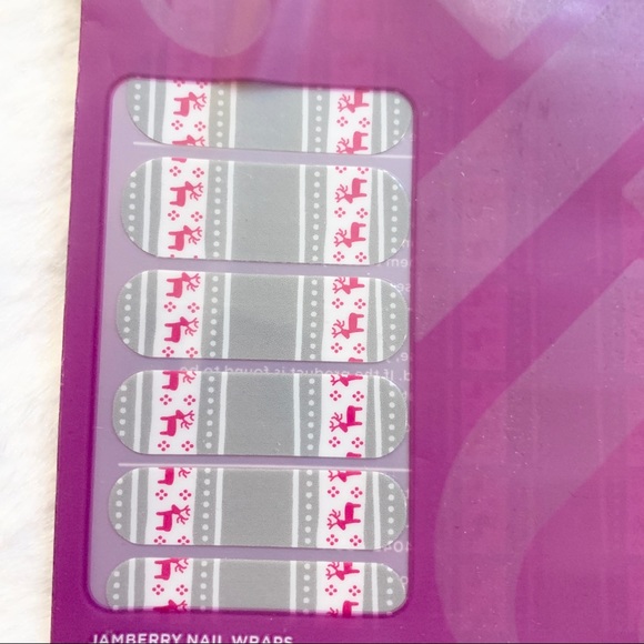 Jamberry Holiday Nail Wraps 2 Coordinating Sets Winter Christmas Nail Stickers - Picture 4 of 5